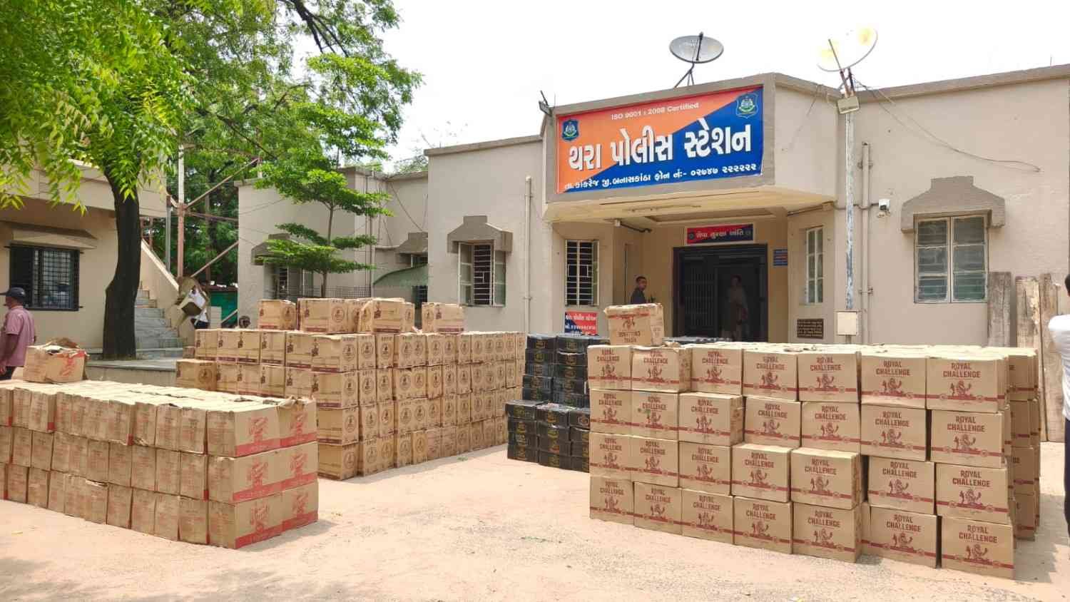 થરા નજીક SMCનો દરોડો: 1.20 કરોડનો દારૂ ઝડપાયો